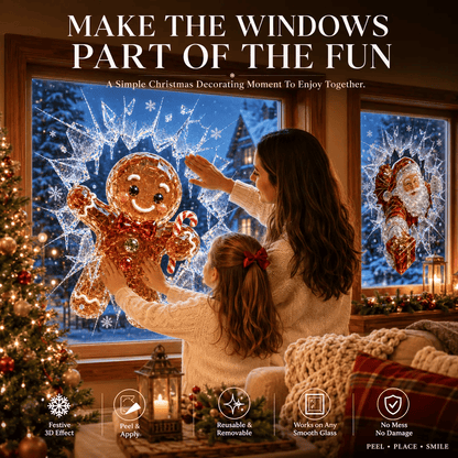 MagicWindow – L'autocollant 3D illusion de Noël pour vitres