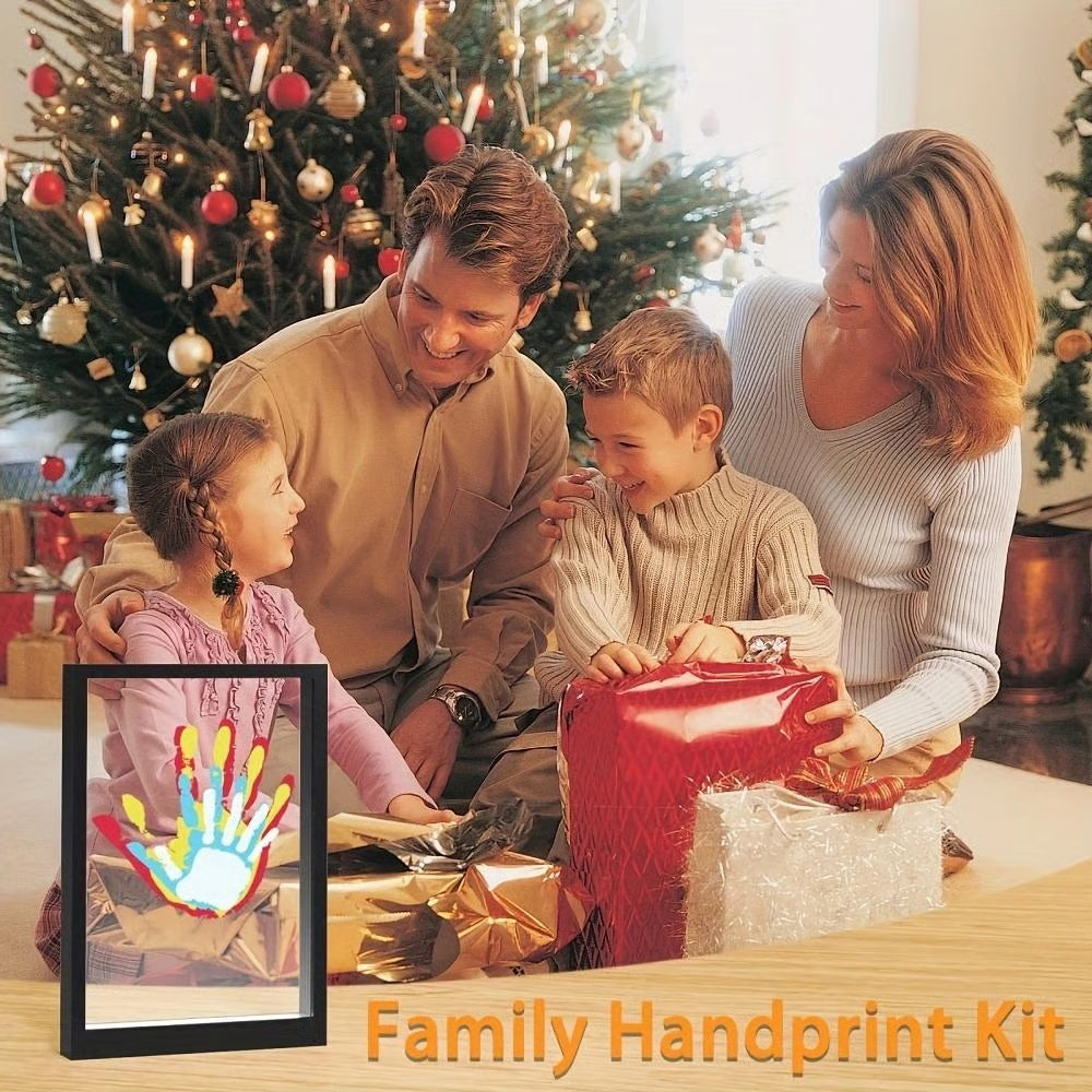 Cadre en bois pour empreintes transparentes – Kit souvenir familial DIY