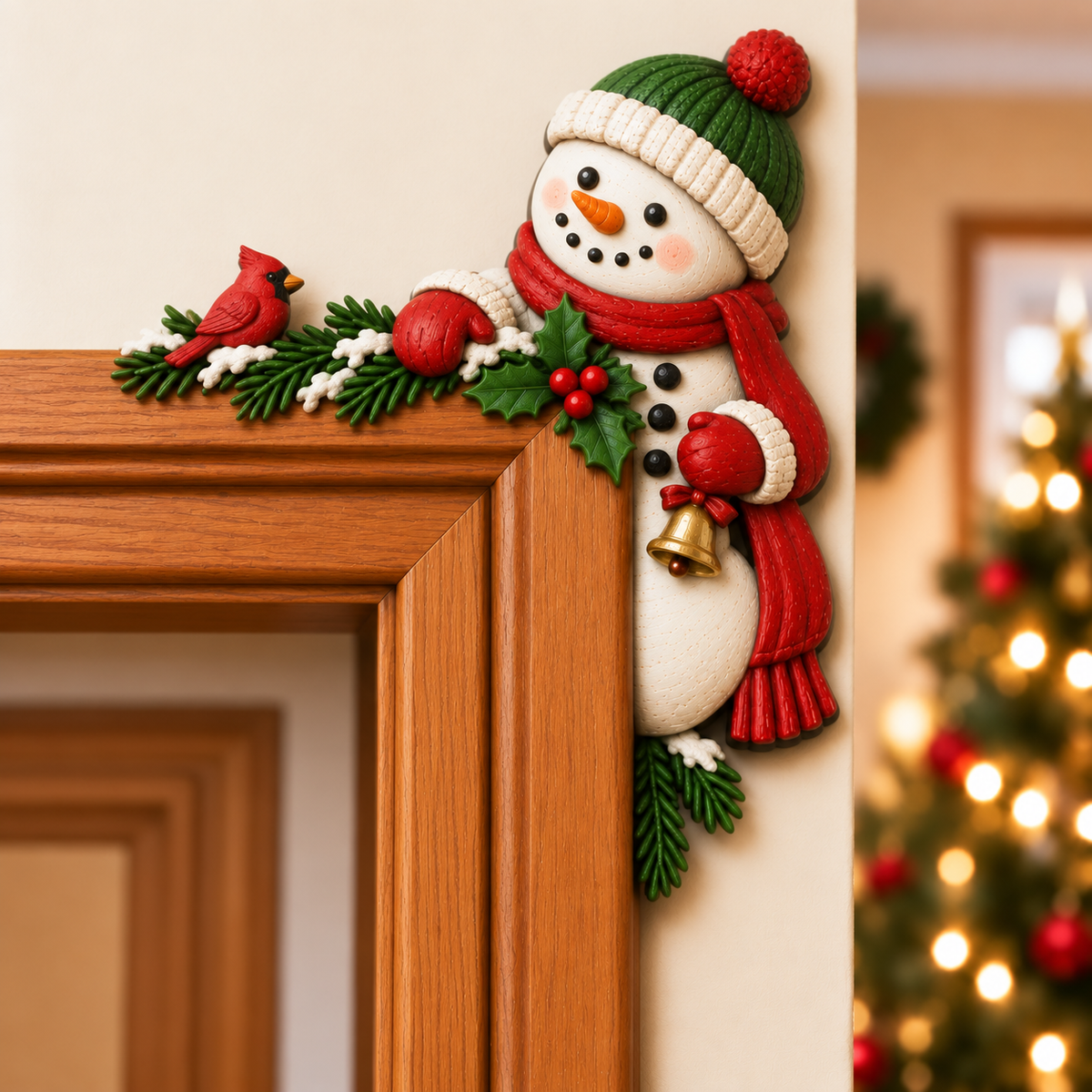 CornerMagic – Décoration de Noël pour coin de porte ， Apportez la magie des fêtes dans votre maison