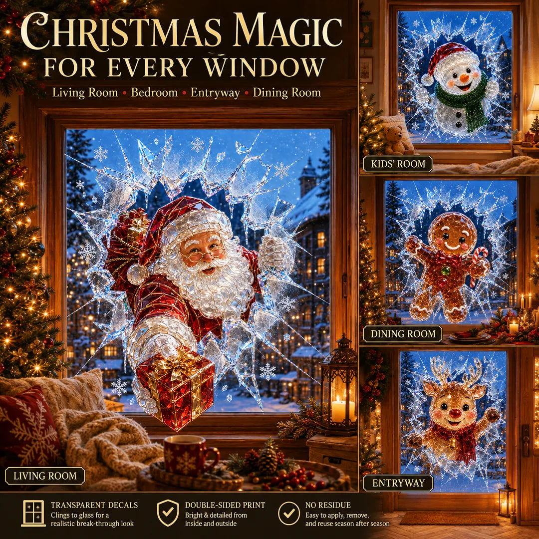 MagicWindow – L'autocollant 3D illusion de Noël pour vitres