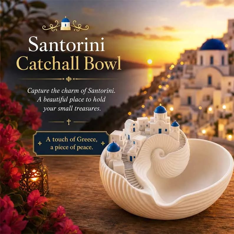Santorini Charm Pro – Le bol vide-poches élégant pour sublimer votre intérieur