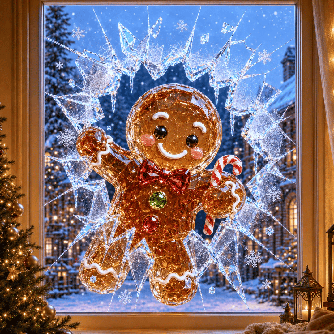 MagicWindow – L'autocollant 3D illusion de Noël pour vitres