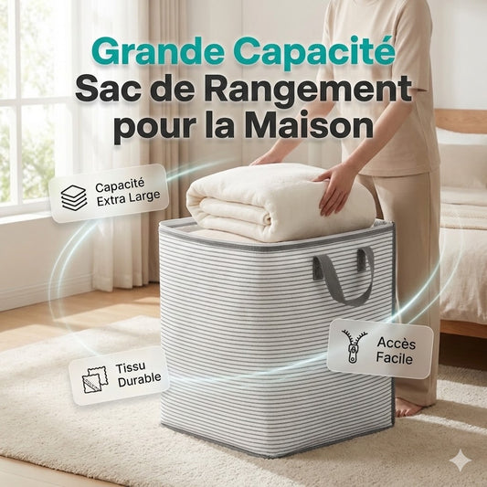 MaxiStore – Le sac de rangement très grande capacité pour une organisation optimale de votre literie et de vos vêtements