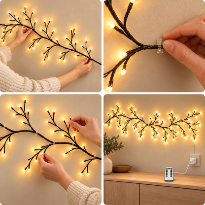 Branches Lumineuses Scintillantes – Éclairage LED d'Ambiance pour la Maison