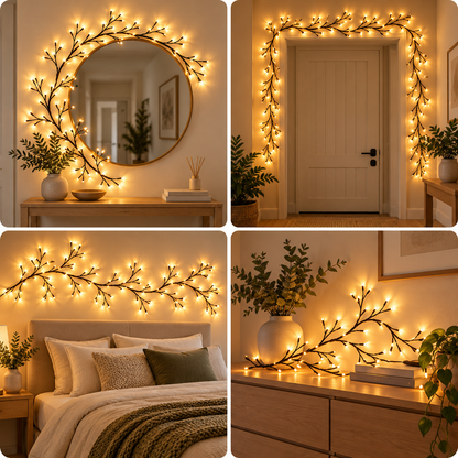 Branches Lumineuses Scintillantes – Éclairage LED d'Ambiance pour la Maison