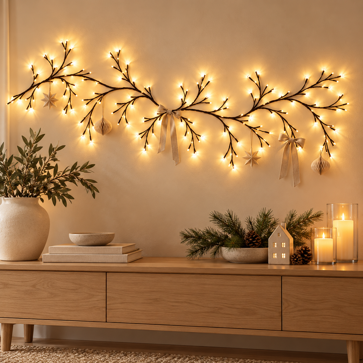 Branches Lumineuses Scintillantes – Éclairage LED d'Ambiance pour la Maison