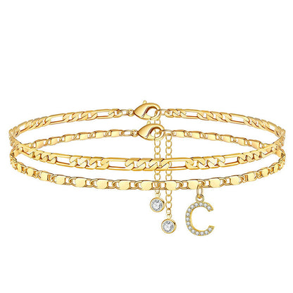 LayerChic Duo – L'ensemble de 2 bracelets de cheville pour un style superposé ultra-tendance