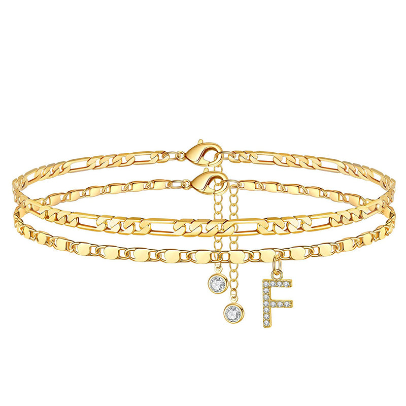 LayerChic Duo – L'ensemble de 2 bracelets de cheville pour un style superposé ultra-tendance