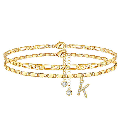 LayerChic Duo – L'ensemble de 2 bracelets de cheville pour un style superposé ultra-tendance