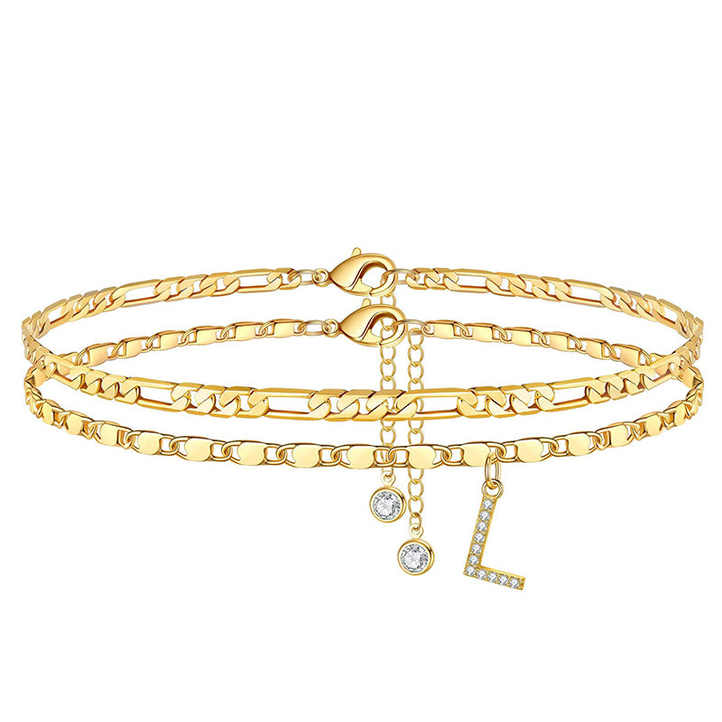 LayerChic Duo – L'ensemble de 2 bracelets de cheville pour un style superposé ultra-tendance