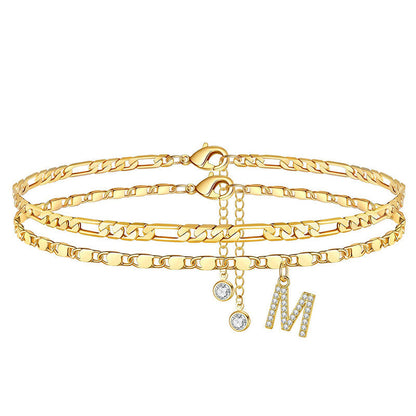 LayerChic Duo – L'ensemble de 2 bracelets de cheville pour un style superposé ultra-tendance