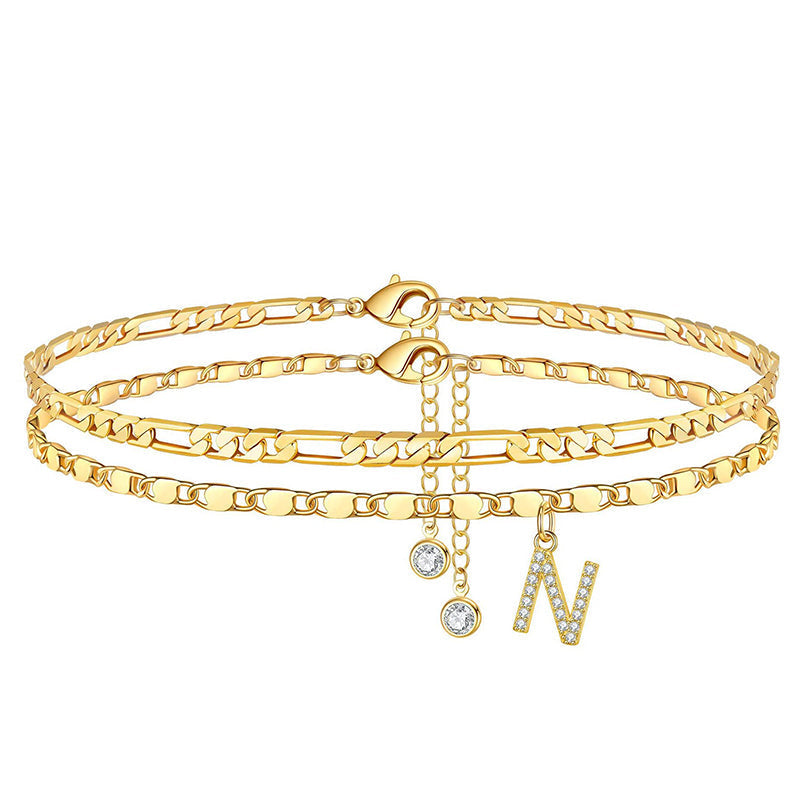 LayerChic Duo – L'ensemble de 2 bracelets de cheville pour un style superposé ultra-tendance