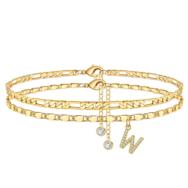 LayerChic Duo – L'ensemble de 2 bracelets de cheville pour un style superposé ultra-tendance