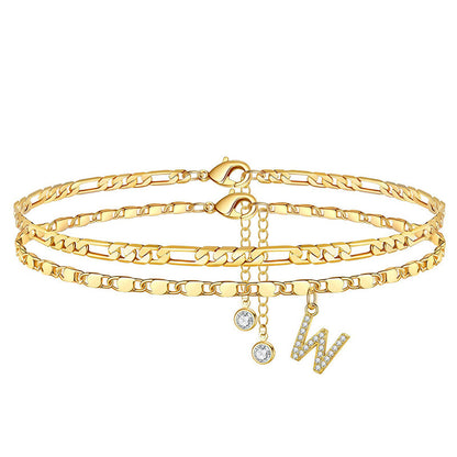 LayerChic Duo – L'ensemble de 2 bracelets de cheville pour un style superposé ultra-tendance