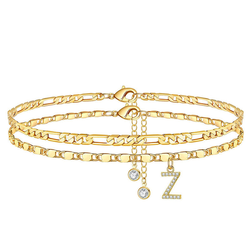LayerChic Duo – L'ensemble de 2 bracelets de cheville pour un style superposé ultra-tendance
