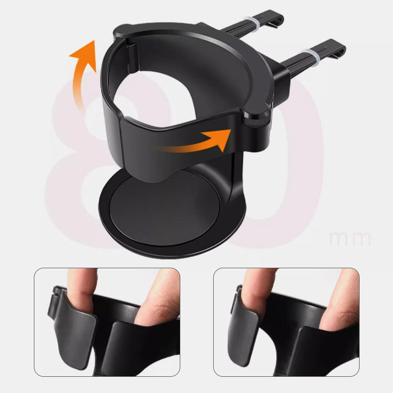 AutoGrip – Le porte-gobelet de voiture ajustable à une seule main