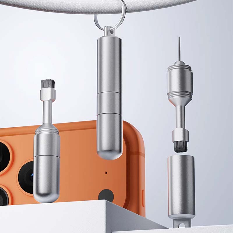 DualTool – Brosse de nettoyage et aiguille d'éjection de carte SIM pour un gain de place optimal