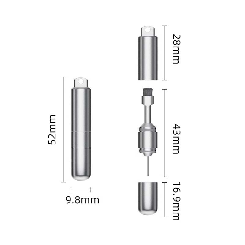 DualTool – Brosse de nettoyage et aiguille d'éjection de carte SIM pour un gain de place optimal