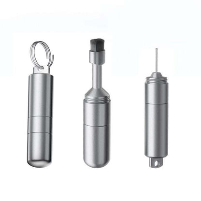 DualTool – Brosse de nettoyage et aiguille d'éjection de carte SIM pour un gain de place optimal