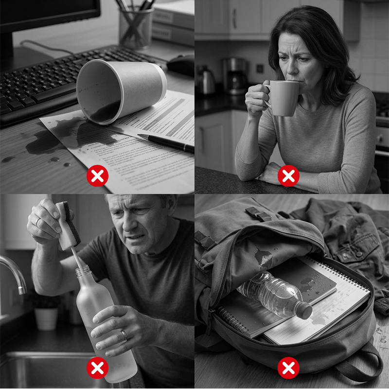 Gourde Isotherme Inox 2-en-1 – Double Paroi (Chaud & Froid) – Bouteille en Acier Inoxydable Étanche & Durable