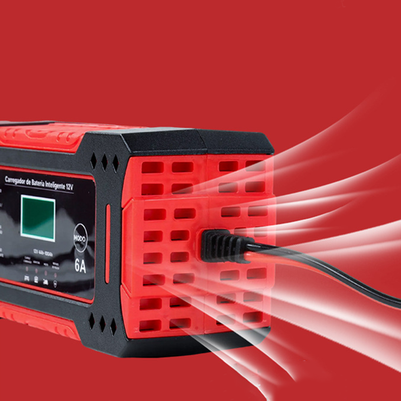 Chargeur de Batterie Intelligent & Réparateur par Impulsions – Pour Voiture, Moto & Vélo Électrique – Écran LED, Arrêt Automatique & Protection Multi-Sécurité (Boîtier ABS Ignifuge)