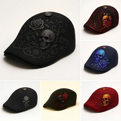 HENDALLA™ – Casquette Gavroche Gothique : Broderies Détaillées & Style Urbain