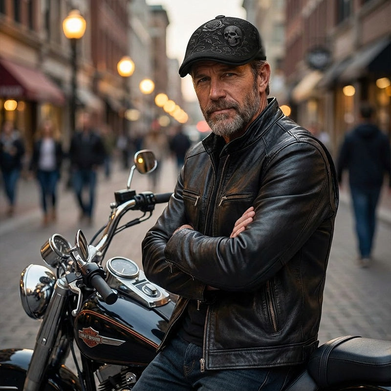 HENDALLA™ – Casquette Gavroche Gothique : Broderies Détaillées & Style Urbain