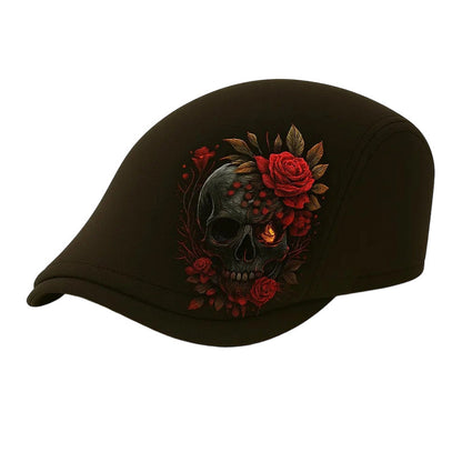 HENDALLA™ – Casquette Gavroche Gothique : Broderies Détaillées & Style Urbain