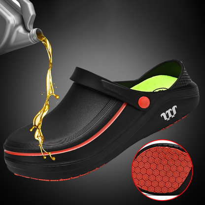 SafeGrip – Semelle extérieure antidérapante de qualité supérieure，Tige imperméable avec revêtement oléofuge