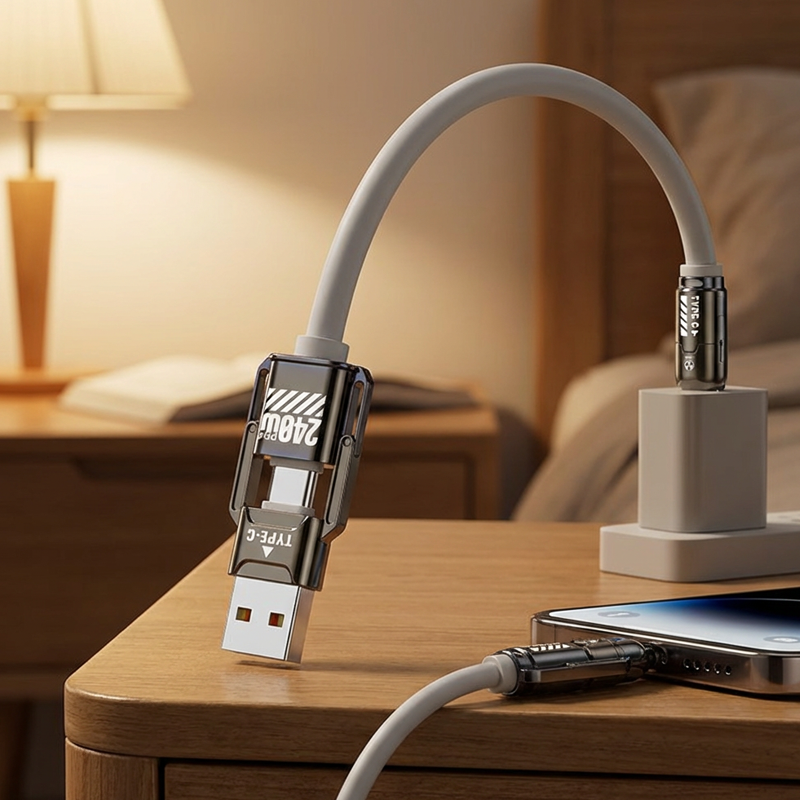 QuadCharge – Le câble intelligent 4-en-1 à puce E-Marker
