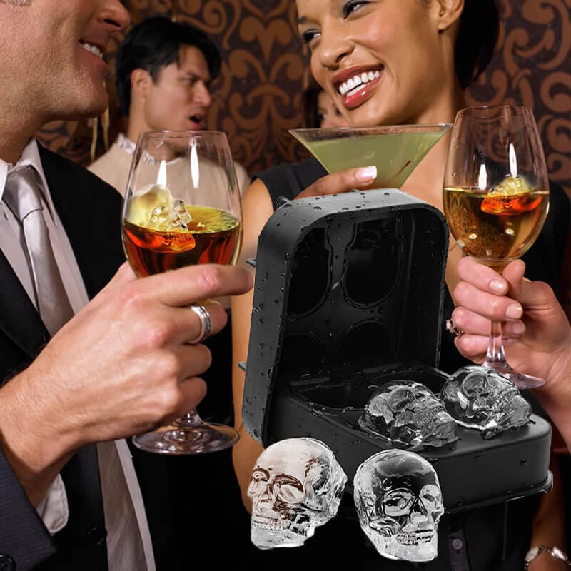 FrostySkull 3D – Le bac à glaçons tête de mort pour sublimer vos cocktails et whiskies