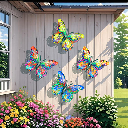 IronFly Vivid – Le lot de 4 papillons en fer forgé pour sublimer vos murs et jardin
