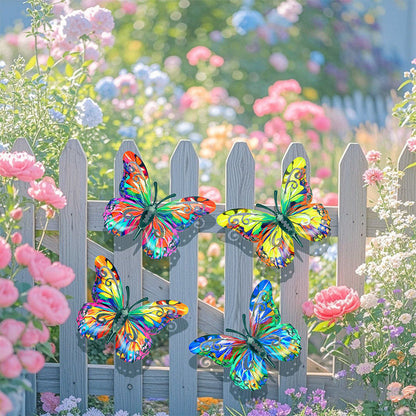 IronFly Vivid – Le lot de 4 papillons en fer forgé pour sublimer vos murs et jardin