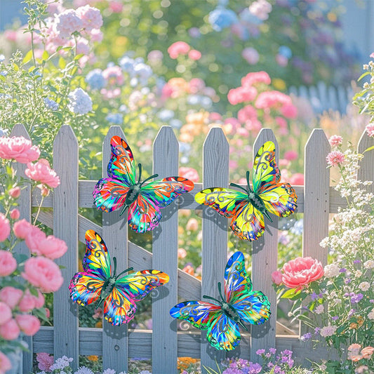 IronFly Vivid – Le lot de 4 papillons en fer forgé pour sublimer vos murs et jardin