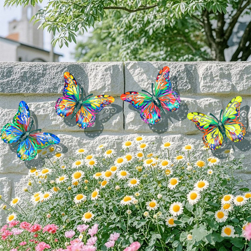 IronFly Vivid – Le lot de 4 papillons en fer forgé pour sublimer vos murs et jardin