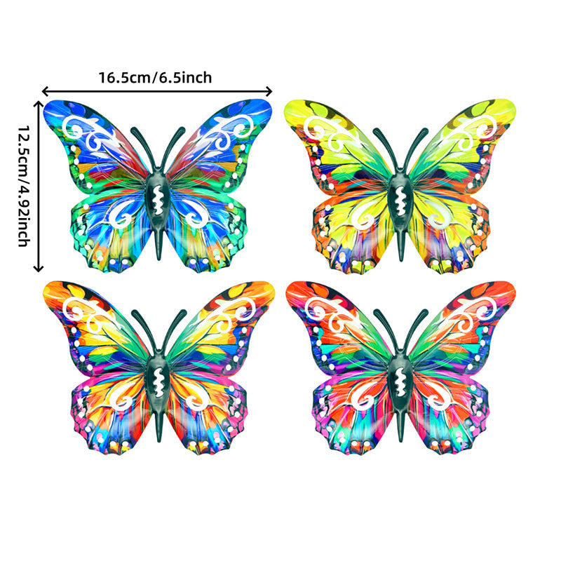 IronFly Vivid – Le lot de 4 papillons en fer forgé pour sublimer vos murs et jardin