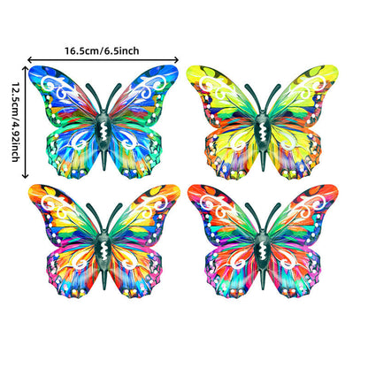 IronFly Vivid – Le lot de 4 papillons en fer forgé pour sublimer vos murs et jardin