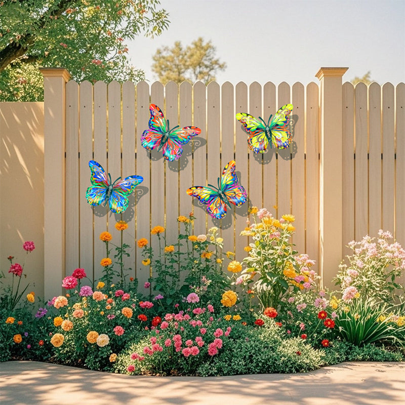 IronFly Vivid – Le lot de 4 papillons en fer forgé pour sublimer vos murs et jardin