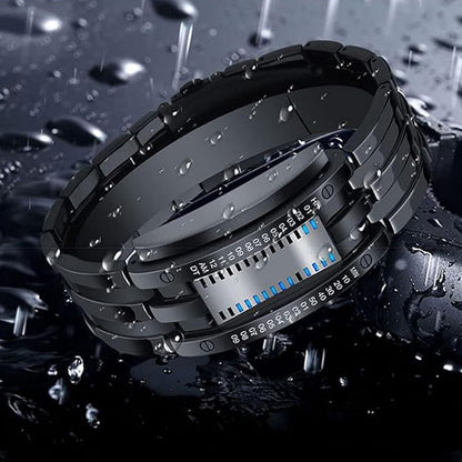 TechStyle Watch – L'affichage original en code binaire alliant sophistication et durabilité