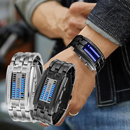 TechStyle Watch – L'affichage original en code binaire alliant sophistication et durabilité