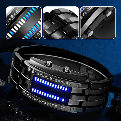 TechStyle Watch – L'affichage original en code binaire alliant sophistication et durabilité