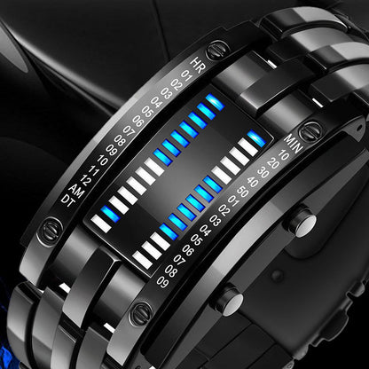 TechStyle Watch – L'affichage original en code binaire alliant sophistication et durabilité