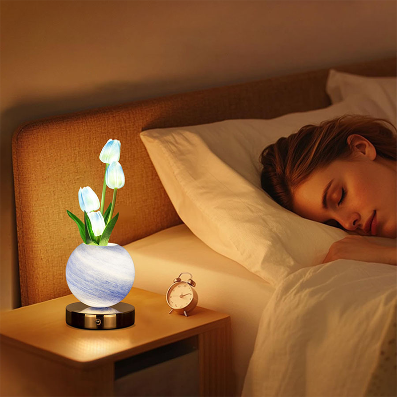 FloraGlass – Lampe tulipe décorative en verre et métal de qualité supérieure