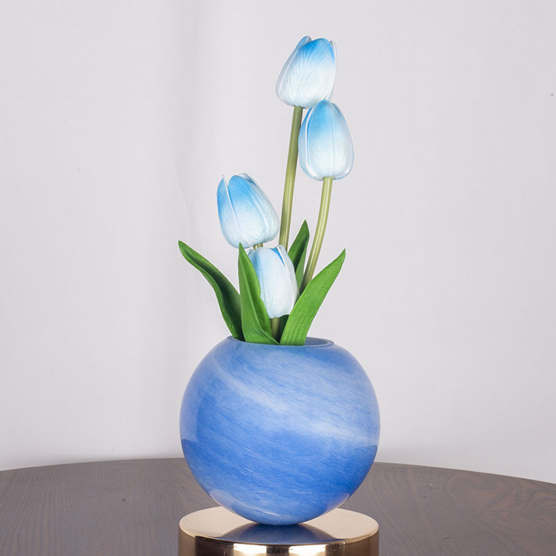 FloraGlass – Lampe tulipe décorative en verre et métal de qualité supérieure