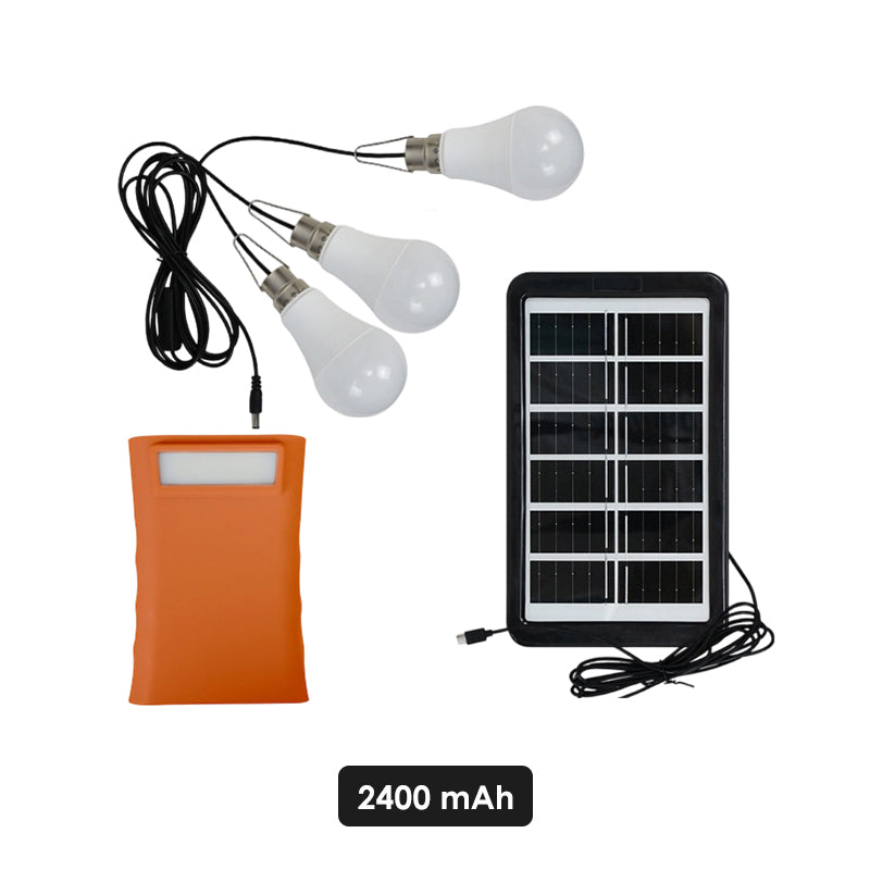 LumiCharge Pro – La station d'énergie solaire complète avec 3 ampoules LED indépendantes