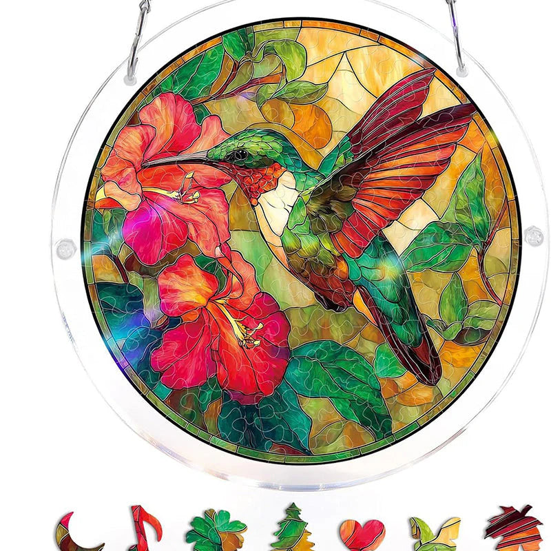 CrystalBird Pro – Un puzzle attrape-soleil coloré en acrylique pour illuminer votre intérieur