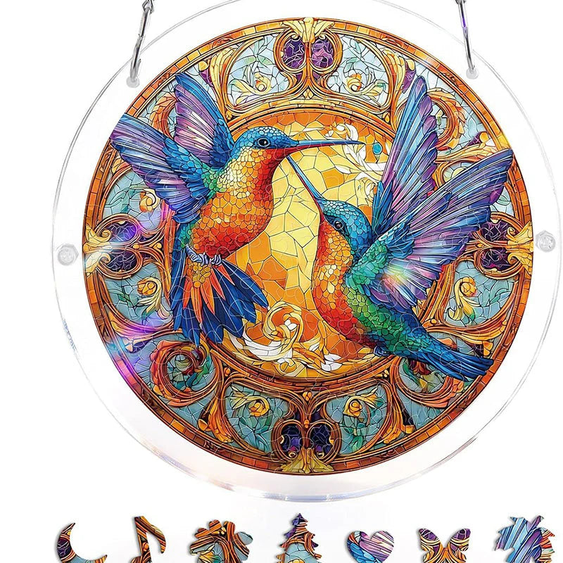CrystalBird Pro – Un puzzle attrape-soleil coloré en acrylique pour illuminer votre intérieur