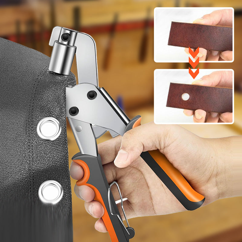 FixAll Max – La pince perforatrice polyvalente avec kit d'œillets complet