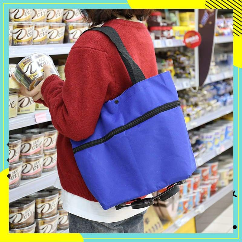 CabaFold – Sac de rangement pliable 2 en 1, capacité de 23 litres，Se transforme en trolley léger