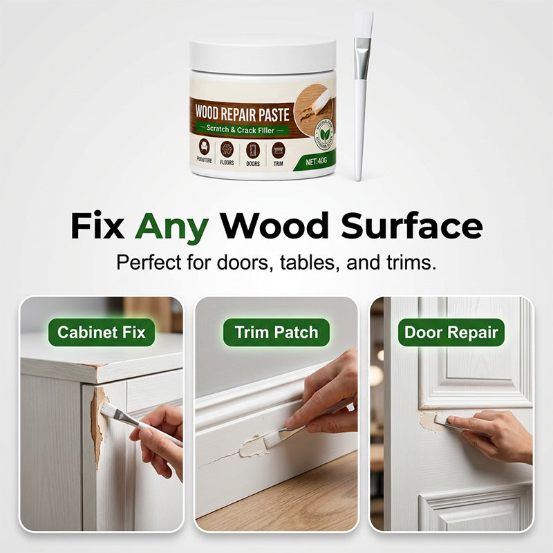WoodFix Express – La pâte de réparation saine pour sublimer vos bois rayés